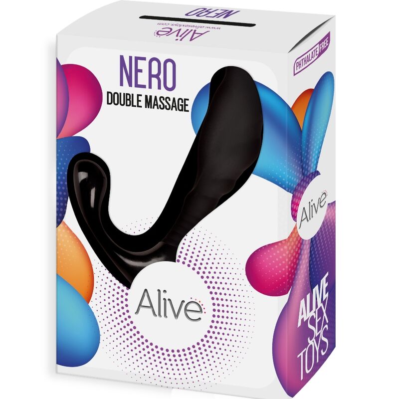 ALIVE - NERO DOPPIO MASSAGGIATORE ANALE E PROSTATICO