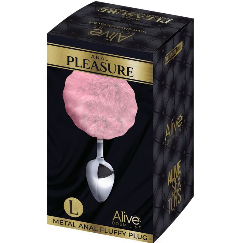 ALIVE - PLUG ANALE PER IL PIACERE IN METALLO LISCIO ROSA SOFFICE TAGLIA S