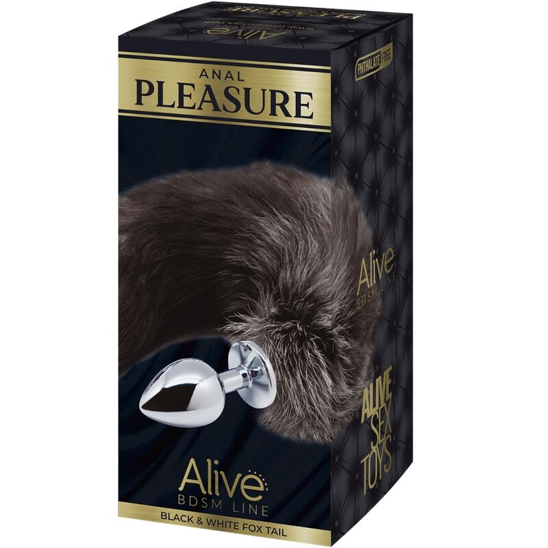 ALIVE - DIlatatore anale in metallo con coda di volpe, taglia L