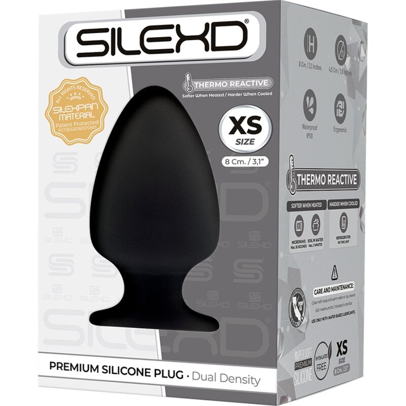 SILEXD - MODELLO 1 TAPPO ANALE SILEXPAN PREMIUM SILICONE PREMIUM TERMOREATTIVO TAGLIA XS