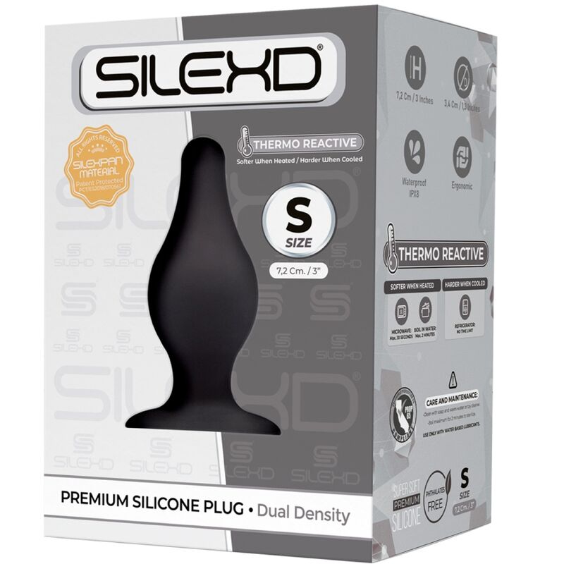 SILEXD - MODELLO 2 TAPPO ANALE SILEXPAN PREMIUM SILICONE PREMIUM TERMOREATTIVO TAGLIA S