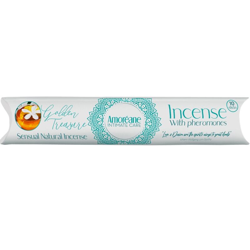 AMOREANE - INCENSO GOLDEN TREASURE CON FEROMONI AROMA DI GELSOMINO