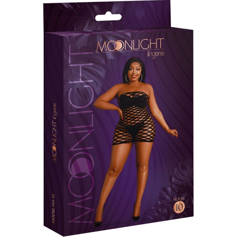 MOONLIGHT - MODELL 10 NETZKLEID SCHWARZ ÜBERGRÖSSE