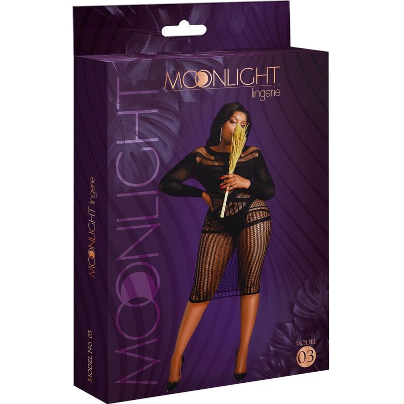 MOONLIGHT - MODELL 3 KLEID SCHWARZ ÜBERGRÖSSE