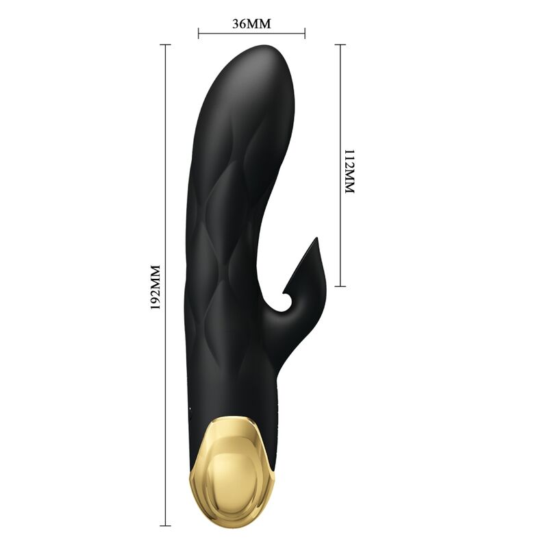 PRETTY LOVE – SCHWARZER, WIEDERAUFLADBARER, VERGOLDETER LUXUSVIBRATOR