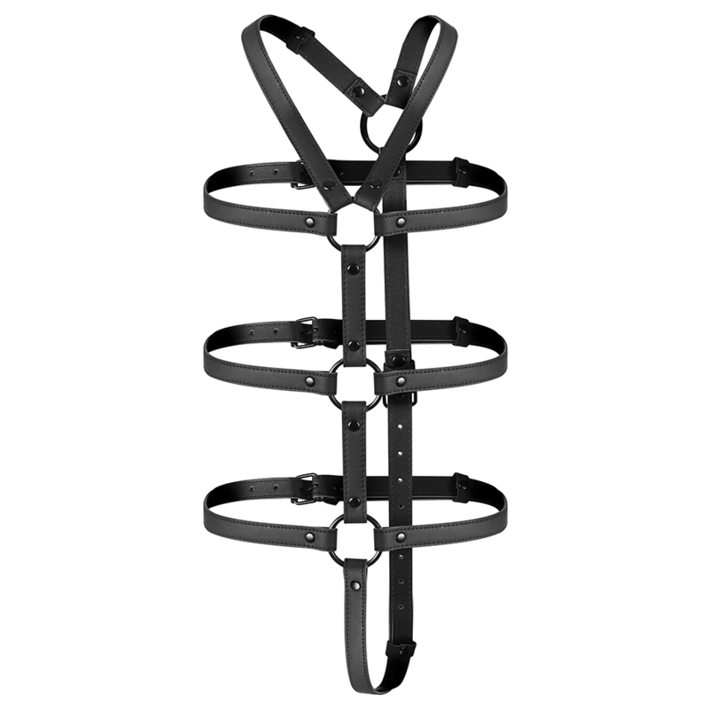 BONDAGE SOTTOMESSA FETISH - IMBRACATURA REGOLABILE PER TORSO E BRACCIA