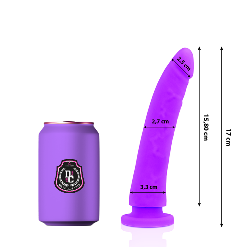 DELTA CLUB - TOYS DILDO LILLA IN SILICONE MEDICO 17 CM -O- 3 CM