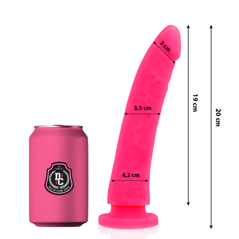 DELTA CLUB - TOYS DILDO ROSA IN SILICONE MEDICO 20 CM -O- 4 CM