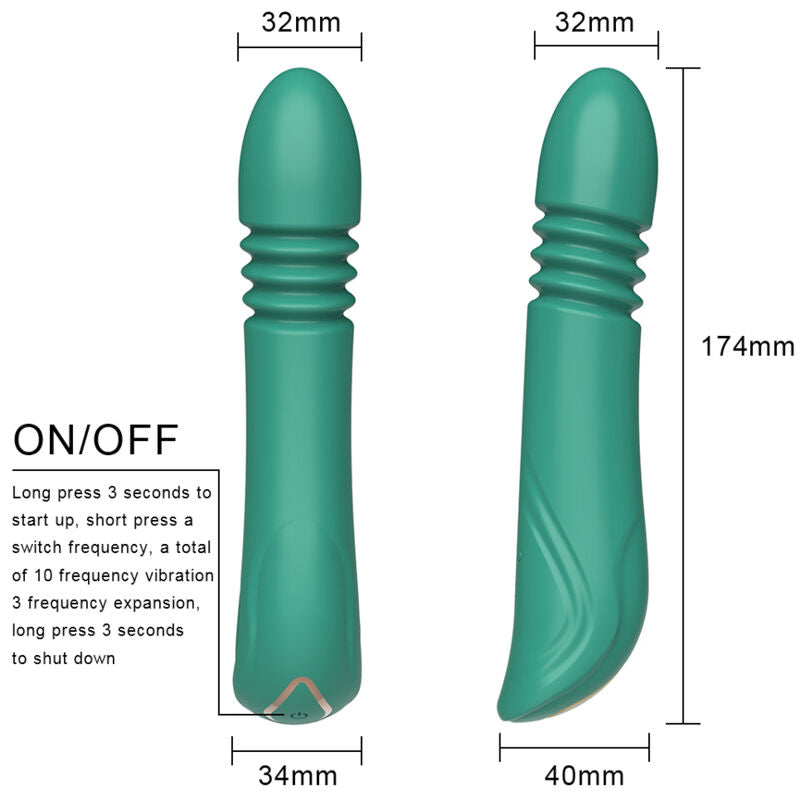 ARMONY - VIBRATORE PUNTO G VERDE E SPINTA