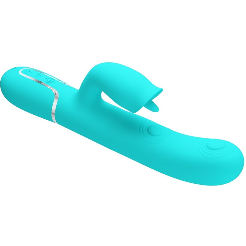 PRETTY LOVE - RABBIT VIBRATOR MIT LECKEN AQUAGRÜN