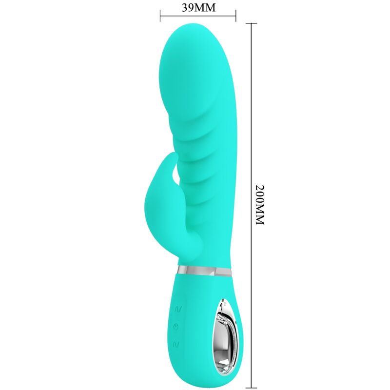PRETTY LOVE - VIBRATORE MULTIFUNZIONE PUNTO G PRESCOTT VERDE ACQUA
