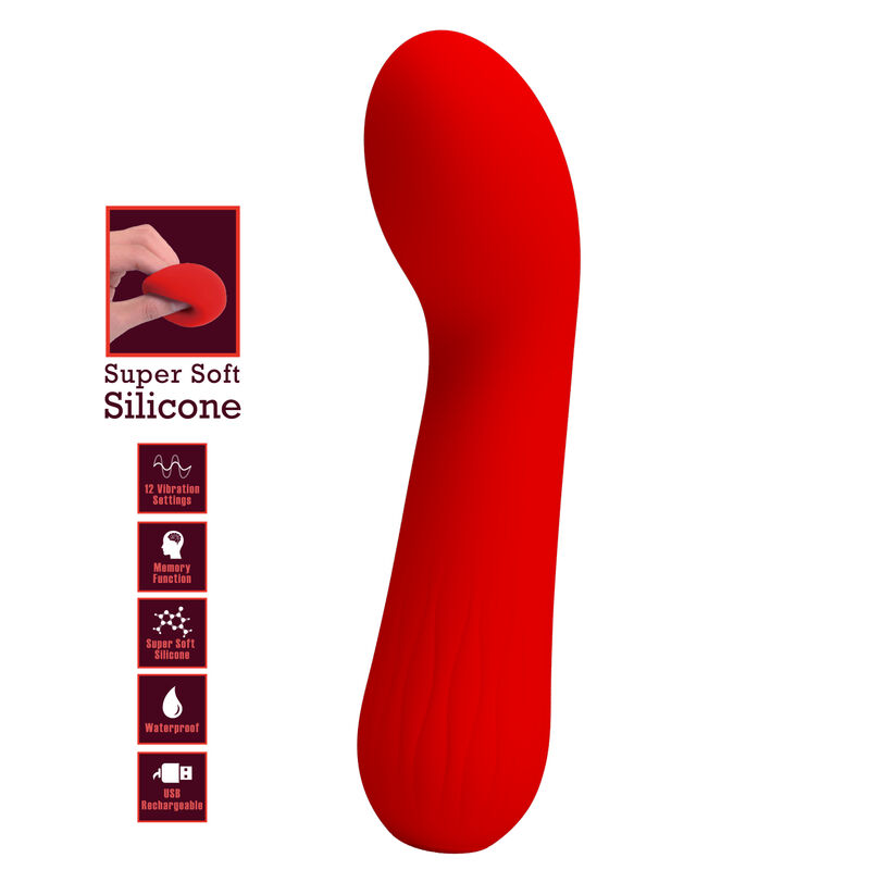 PRETTY LOVE - FAUN VIBRATORE RICARICABILE ROSSO