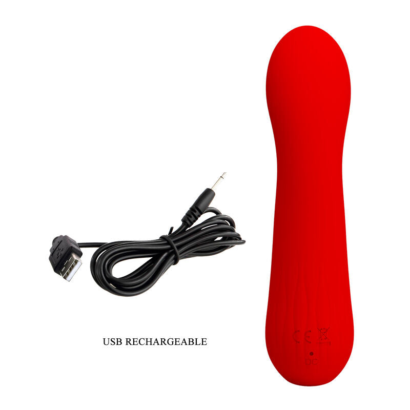 PRETTY LOVE - FAUN VIBRATORE RICARICABILE ROSSO