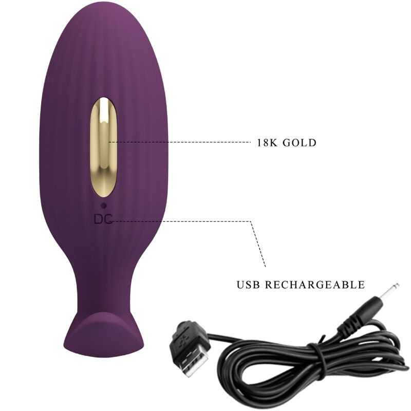 PRETTY LOVE - JEFFERSON PLUG ANALE VIOLA CONTROLLATO DA APP