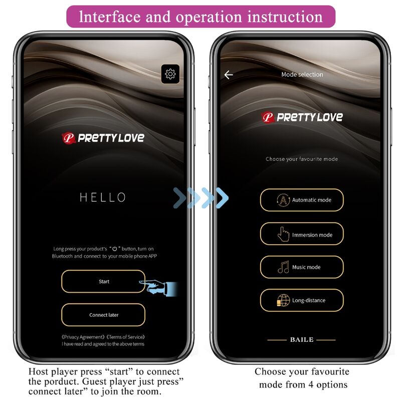 PRETTY LOVE - JEFFERSON APP-GESTEUERTER ANALPLUG LILA