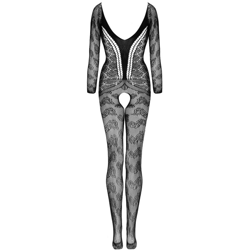 LIVCO CORSETTI FASHION - CORDILL LC 17358 BODYSTOCKING IM SCHRITTFREIEN SCHWARZ EINE GRÖSSE