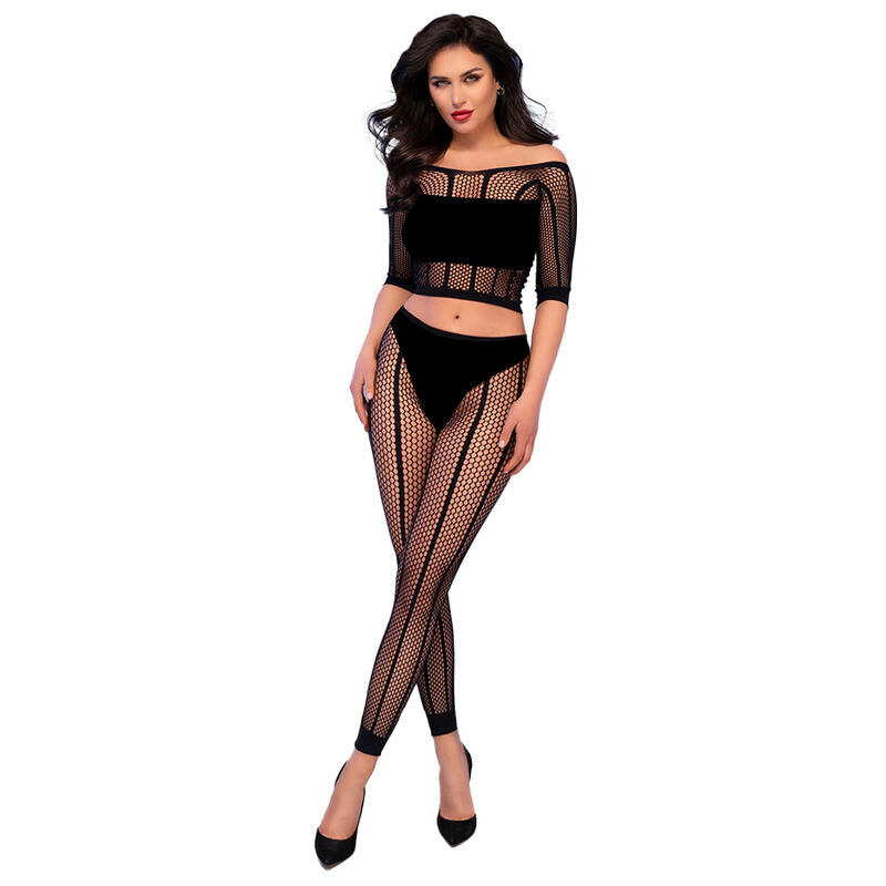 CHILIROSE - CR 4647 TOP &amp; LEGGINS SCHWARZ S/M