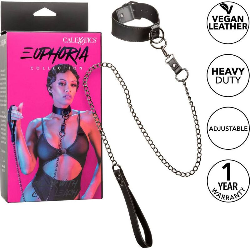 CALEXOTICS - COLLARE EUPHORIA CON GUINZAGLIO A CATENA