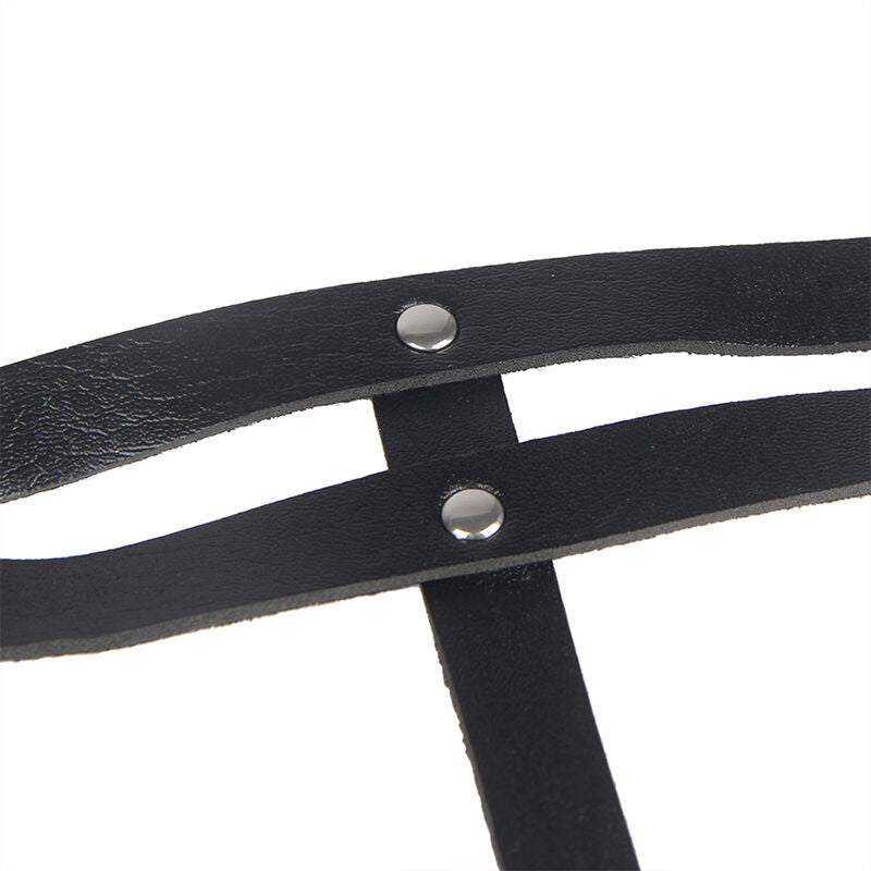 SUBBLIME – LEDER-RINGKETTENGÜRTEL SCHWARZ, EINHEITSGRÖSSE