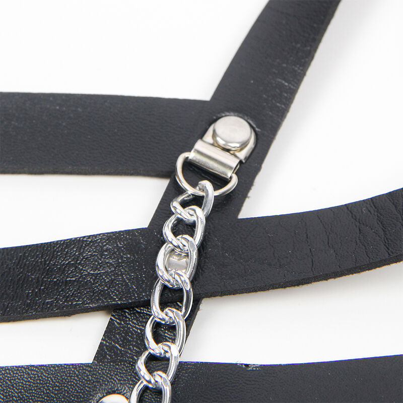 SUBBLIME - KORSETT-HARNESS MIT KETTENDETAIL, EINE GRÖSSE