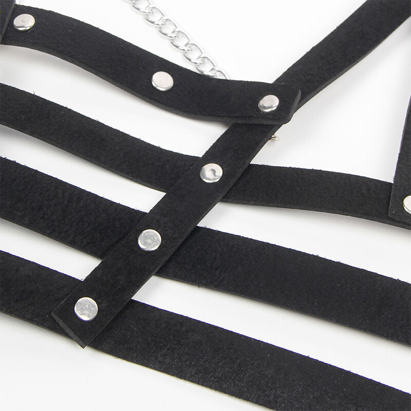 SUBBLIME - KORSETT-HARNESS MIT KETTENDETAIL, EINE GRÖSSE