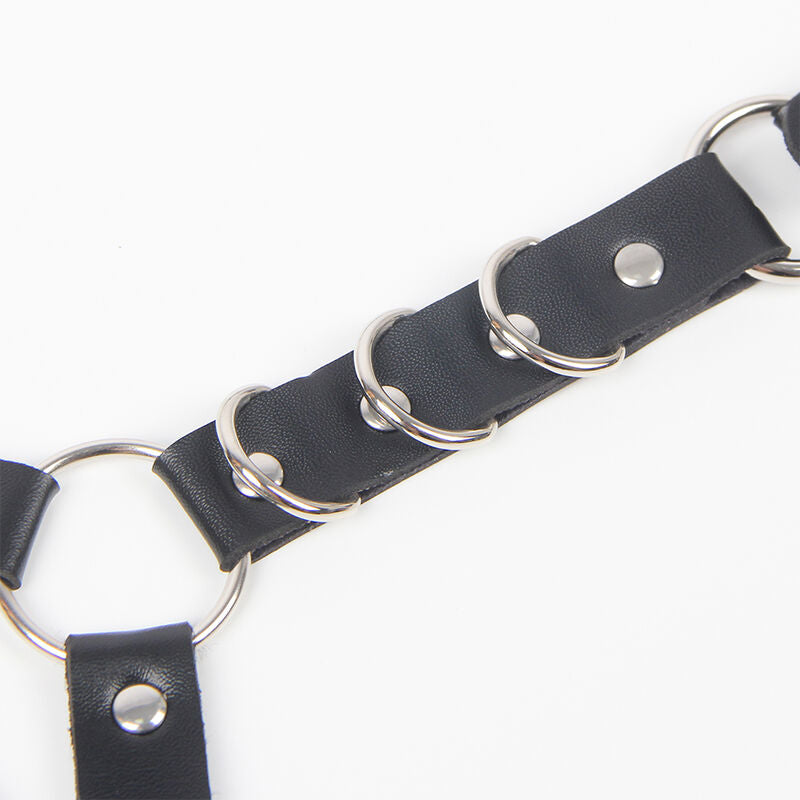 SUBBLIME - GÜRTEL UND STRUMPFHALTER MIT RINGEN UND KETTENDETAIL EINE GRÖSSE