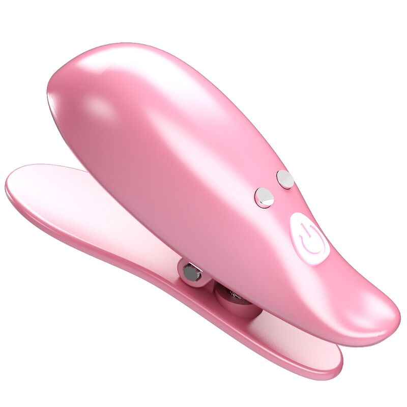 PRETTY LOVE - MORSETTI PER CAPEZZOLI VIBRANTI A FORMA DI FOGLIA ROSA