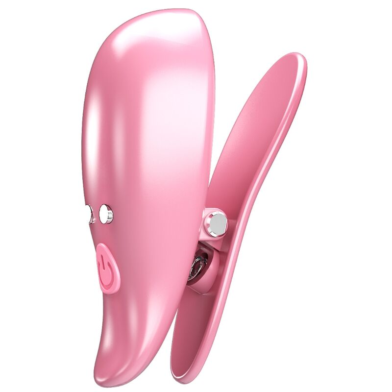 PRETTY LOVE - MORSETTI PER CAPEZZOLI VIBRANTI A FORMA DI FOGLIA ROSA