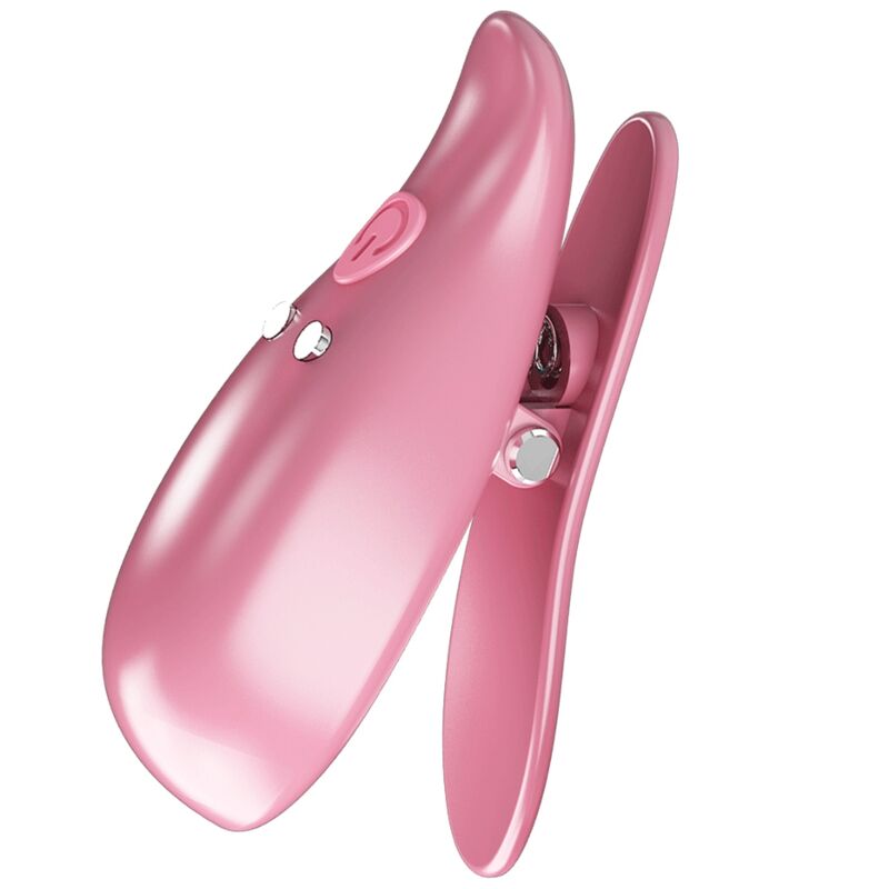 PRETTY LOVE - MORSETTI PER CAPEZZOLI VIBRANTI A FORMA DI FOGLIA ROSA