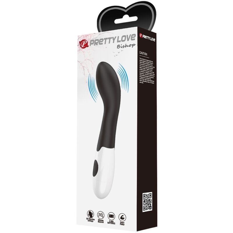 PRETTY LOVE - VIBRATORE PUNTO G BISHOP 30 MODALITÀ NERO