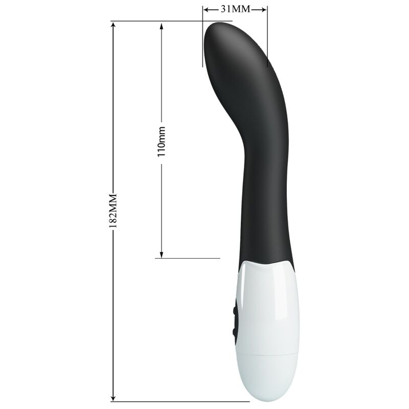 PRETTY LOVE - VIBRATORE PUNTO G BISHOP 30 MODALITÀ NERO