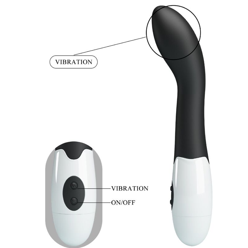 PRETTY LOVE - VIBRATORE PUNTO G BISHOP 30 MODALITÀ NERO