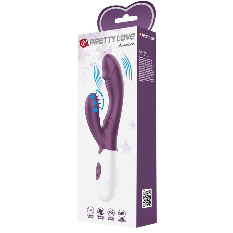 PRETTY LOVE - ANDRE RABBIT VIBRATOR &amp; G-PUNKT-STIMULATOR LILA