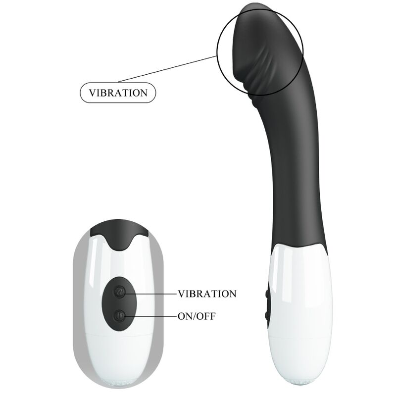 PRETTY LOVE - VIBRATORE ELEMENTAL G-SPOT 30 MODALITÀ NERO