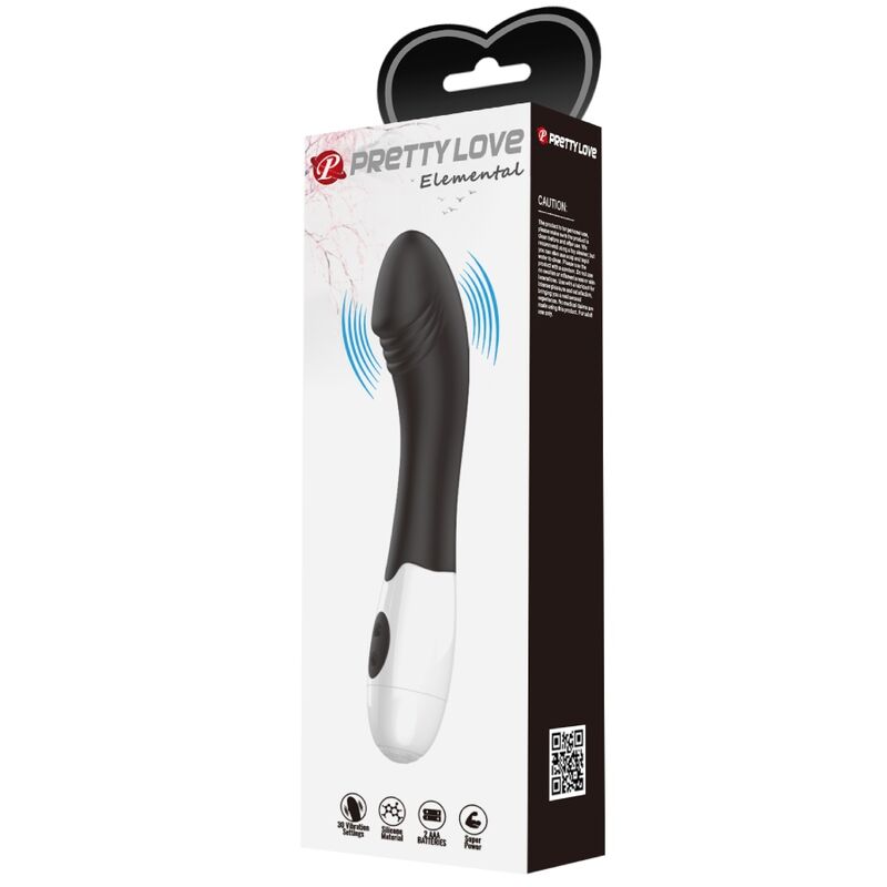 PRETTY LOVE - VIBRATORE ELEMENTAL G-SPOT 30 MODALITÀ NERO