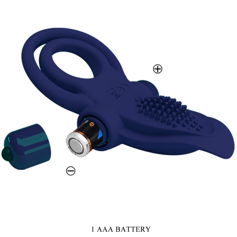 PRETTY LOVE - ANELLO DOPPIO BRONSON CON VIBRAZIONE BLU