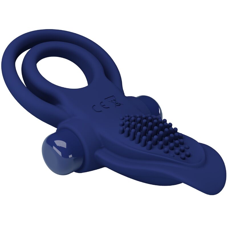 PRETTY LOVE - ANELLO DOPPIO BRONSON CON VIBRAZIONE BLU
