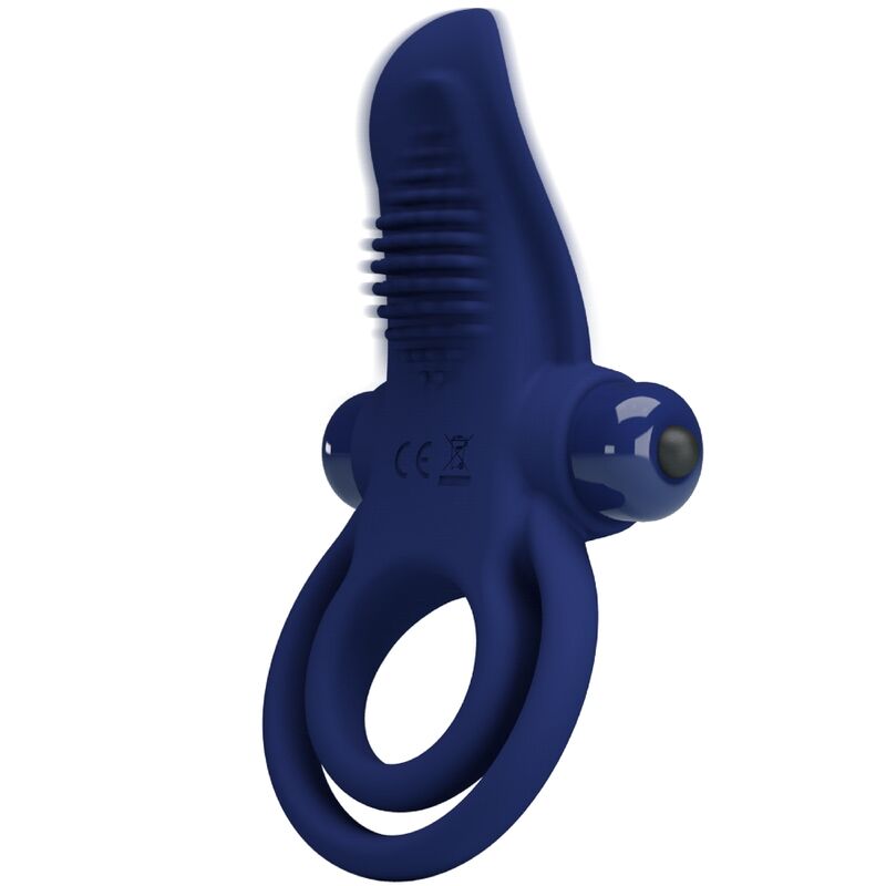 PRETTY LOVE - ANELLO DOPPIO BRONSON CON VIBRAZIONE BLU