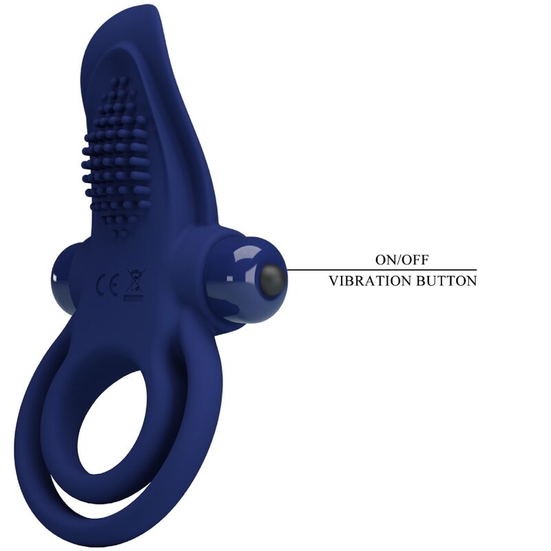 PRETTY LOVE - ANELLO DOPPIO BRONSON CON VIBRAZIONE BLU