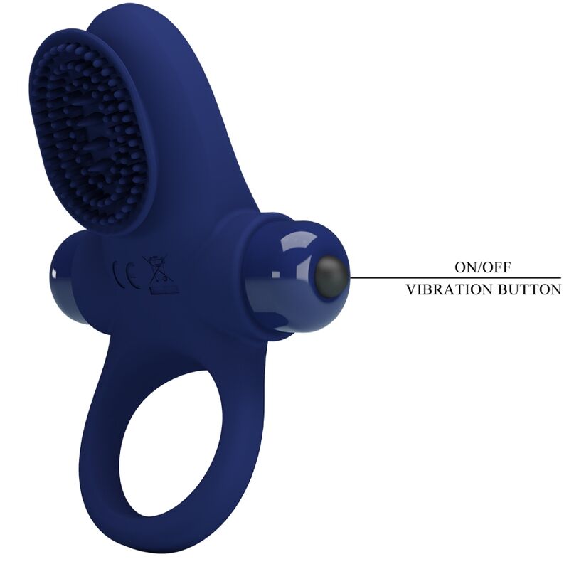 PRETTY LOVE - ANELLO PALLE CON VIBRAZIONE BLU