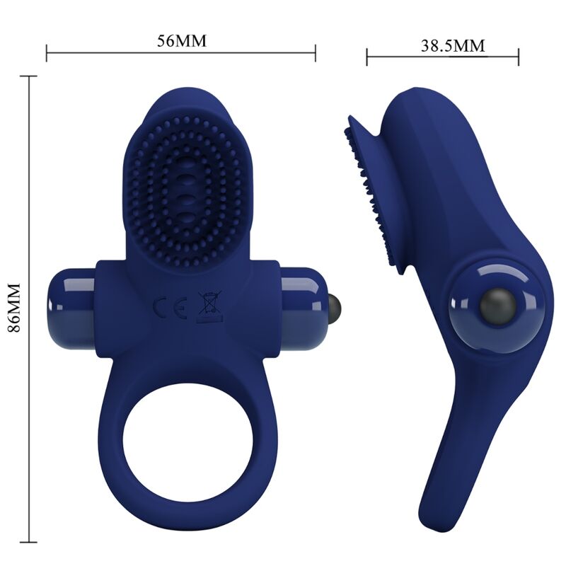 PRETTY LOVE - ANELLO PALLE CON VIBRAZIONE BLU