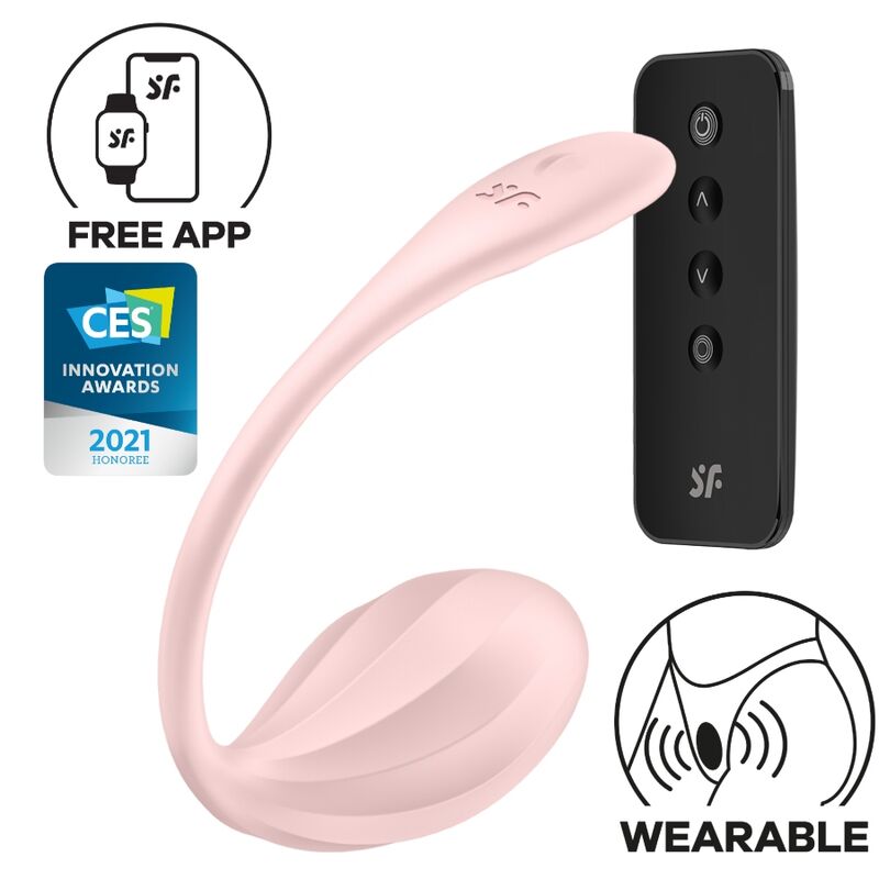SATISFYER - STIMOLATORE TELECOMANDATO PER IL PUNTO G A FORMA DI PETALO A COSTINE ROSA CON APP GRATUITA