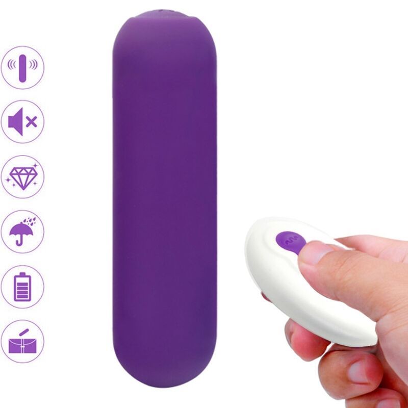 ARMONY - SPLASH JOIE VIBRATORE BULLET SILICONE TELECOMANDO 10 VIBRAZIONI 75 X 19 CM VIOLA