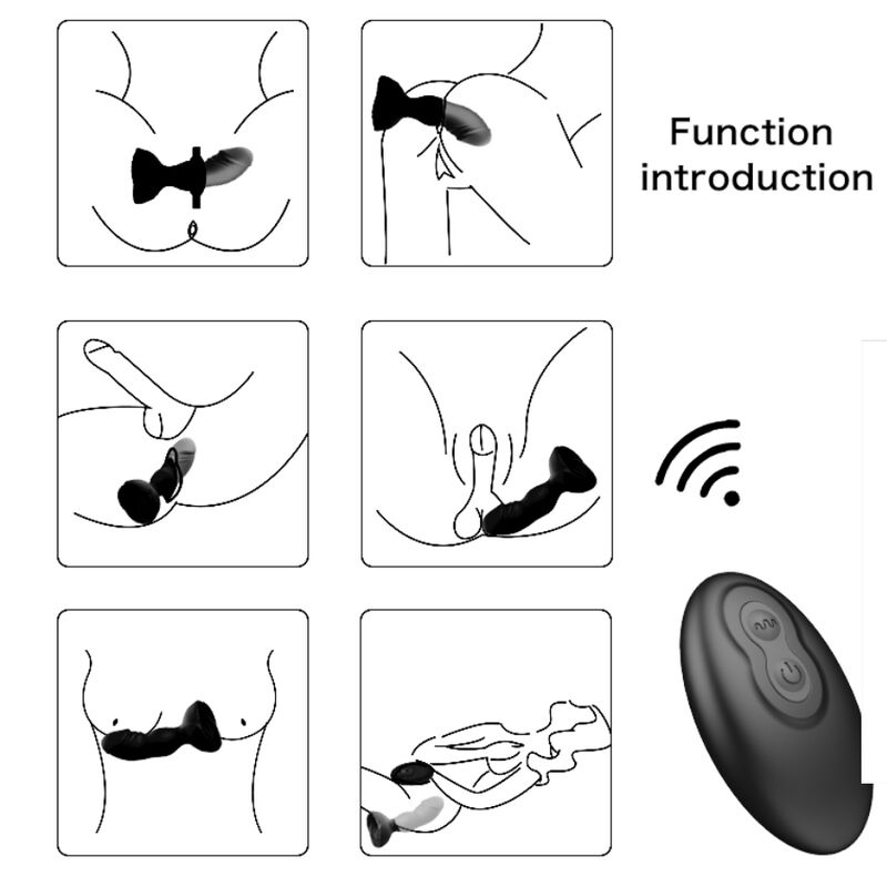 ARMONY - EXTREME A BLOOM ROSE VIBRATOR &amp; ANAL PLUG FERNBEDIENUNG SCHWARZ