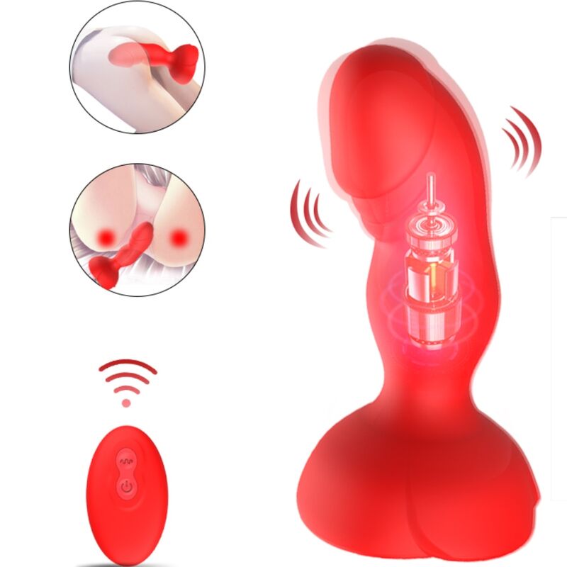 ARMONY - EXTREME A BLOOM ROSE VIBRATOR &amp; ANAL PLUG FERNBEDIENUNG ROT