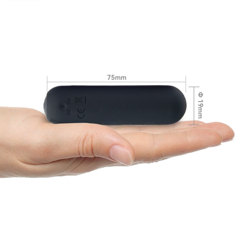 ARMONY - SPLASH JOIE VIBRATORE BULLET SILICONE TELECOMANDO 10 VIBRAZIONI 75 X 19 CM NERO