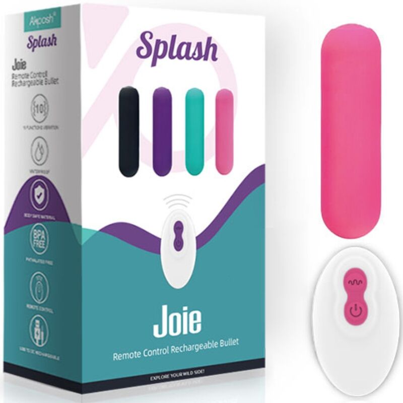ARMONY - SPLASH JOIE VIBRATORE BULLET SILICONE TELECOMANDO 10 VIBRAZIONI 75 X 19 CM ROSA