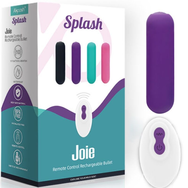 ARMONY - SPLASH JOIE VIBRATORE BULLET SILICONE TELECOMANDO 10 VIBRAZIONI 75 X 19 CM VIOLA