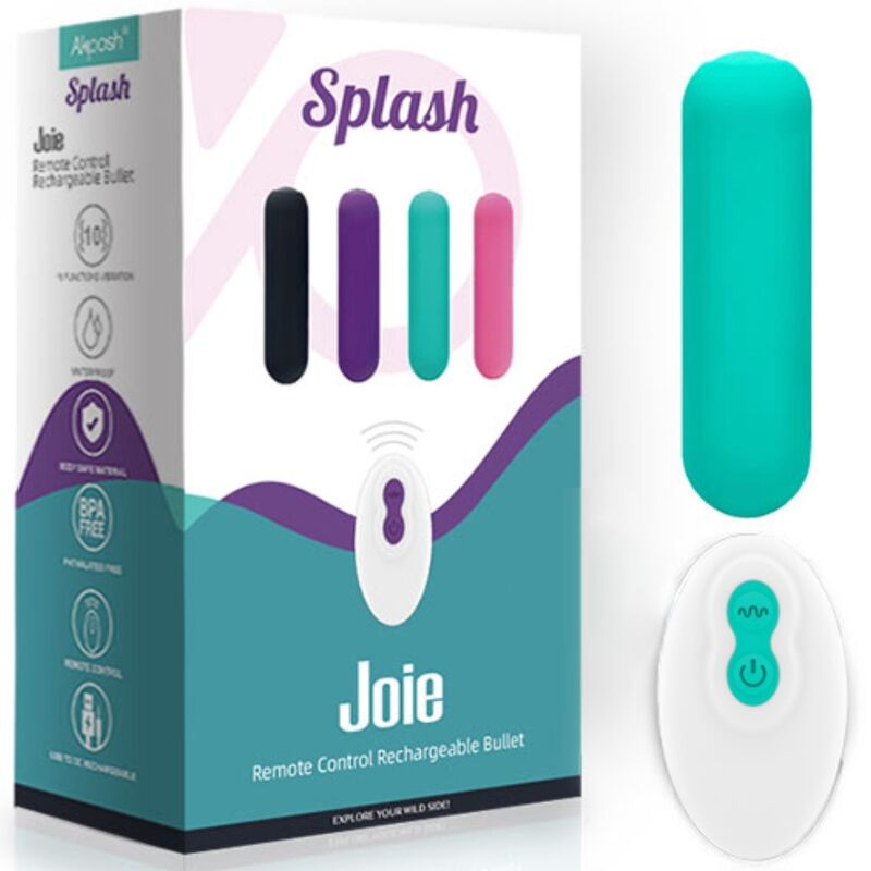 ARMONY - SPLASH JOIE VIBRATORE BULLET SILICONE TELECOMANDO 10 VIBRAZIONI 75 X 19 CM VERDE