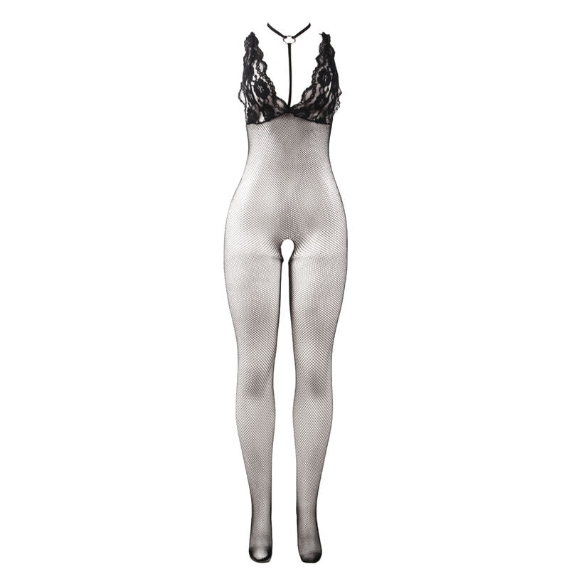 SUBBLIME - 951993 BODYSTOCKING A RETE TRASPARENTE NERO SENZA CAVALLO TAGLIA UNICA